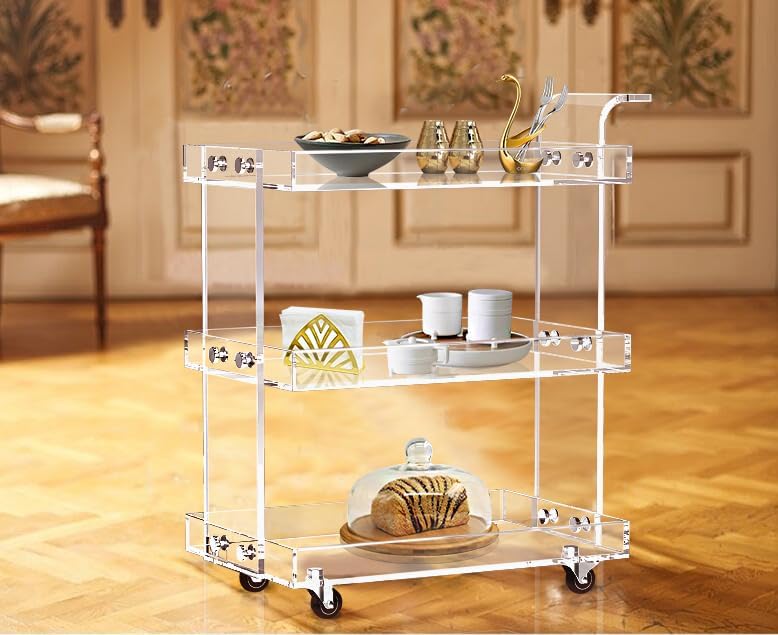 Clear Acrylic Bar Cart