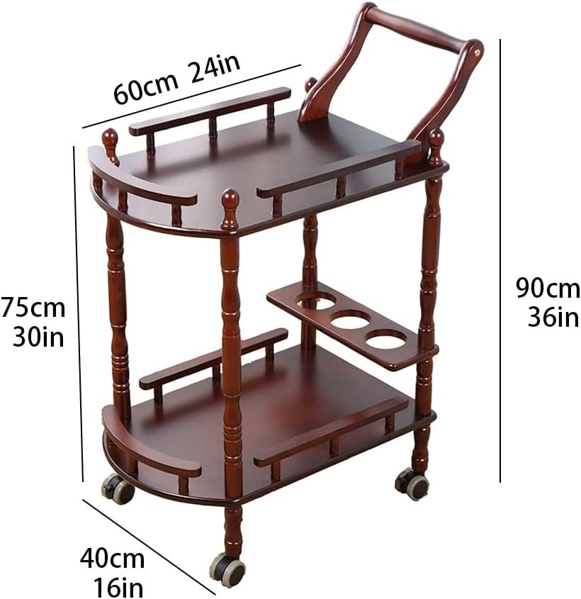 2-Tier Wood Bar Cart
