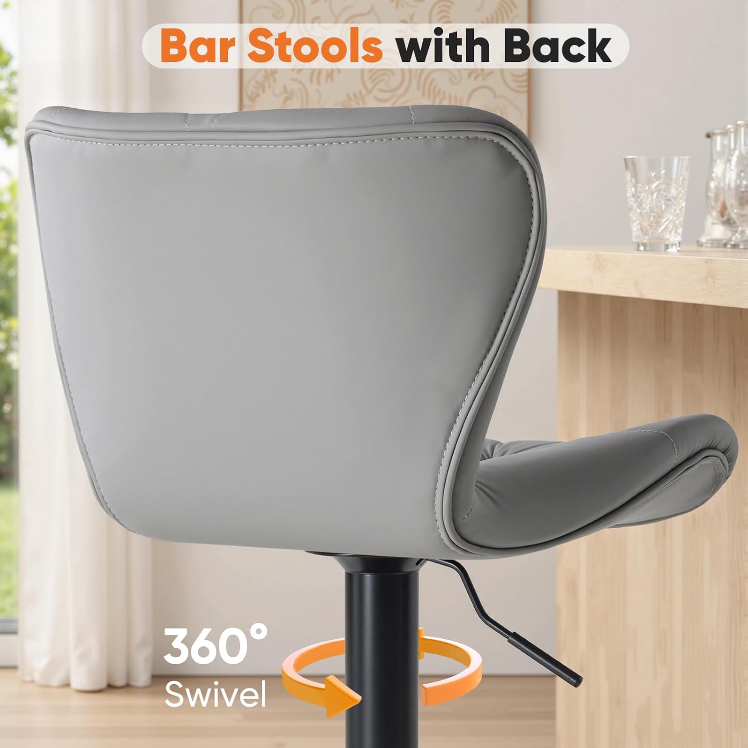 Adjustable Bar Stools Set of 4