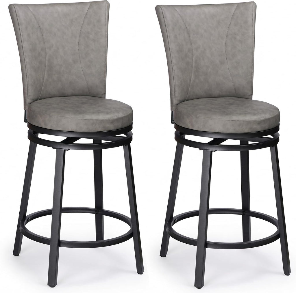 24" Swivel Bar Stools Set of 2