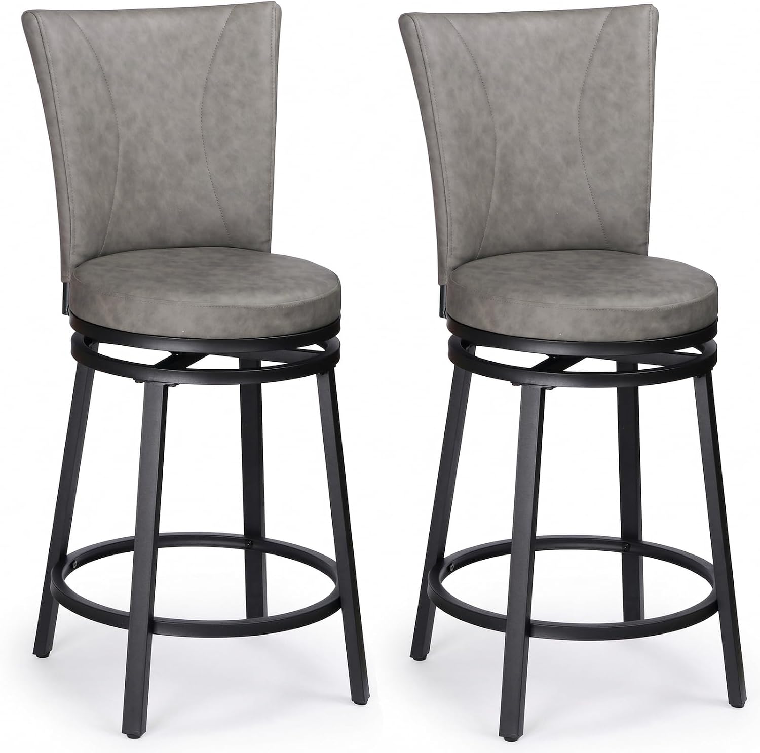 24" Swivel Bar Stools Set of 2
