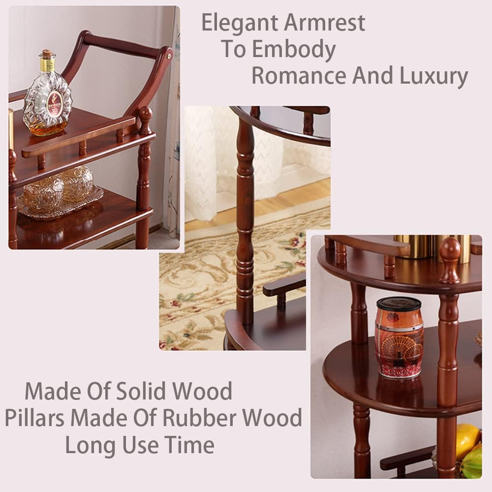 2-Tier Wood Bar Cart