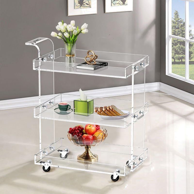 Clear Acrylic Bar Cart