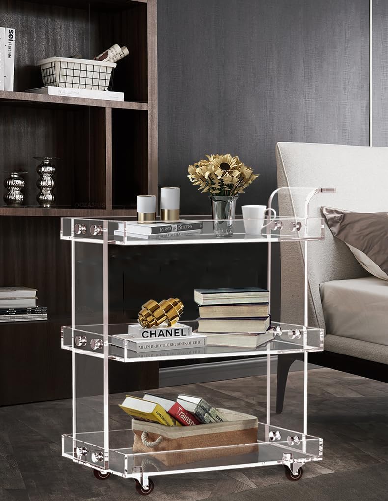 Clear Acrylic Bar Cart