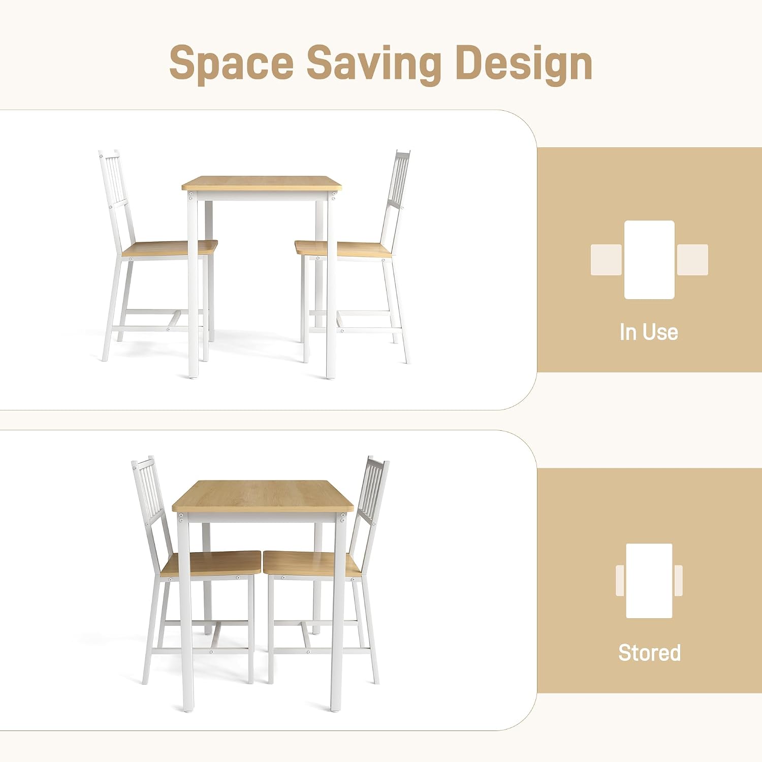 3-Piece Dining Table Set