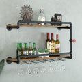 2 Tier Wall Mounted Wine Rack