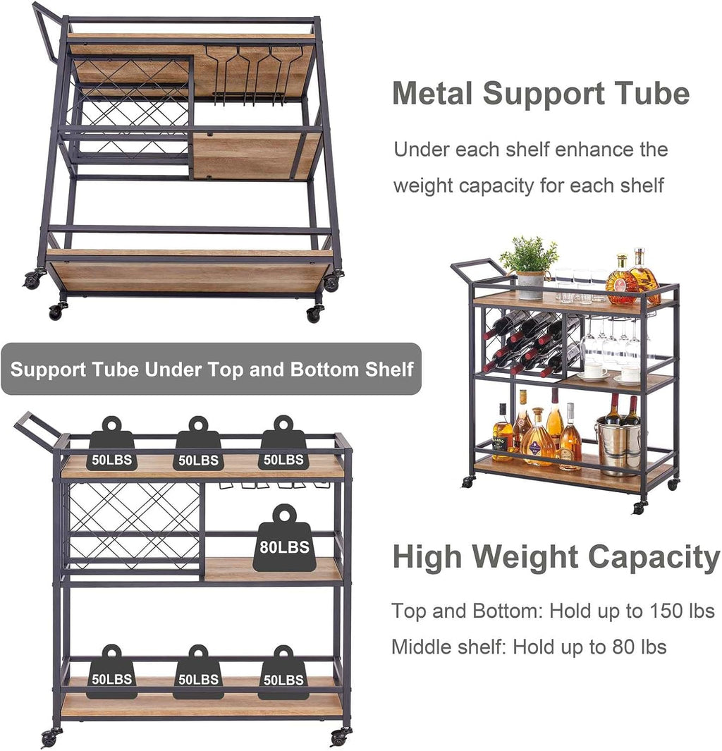3-Tier Bar Cart