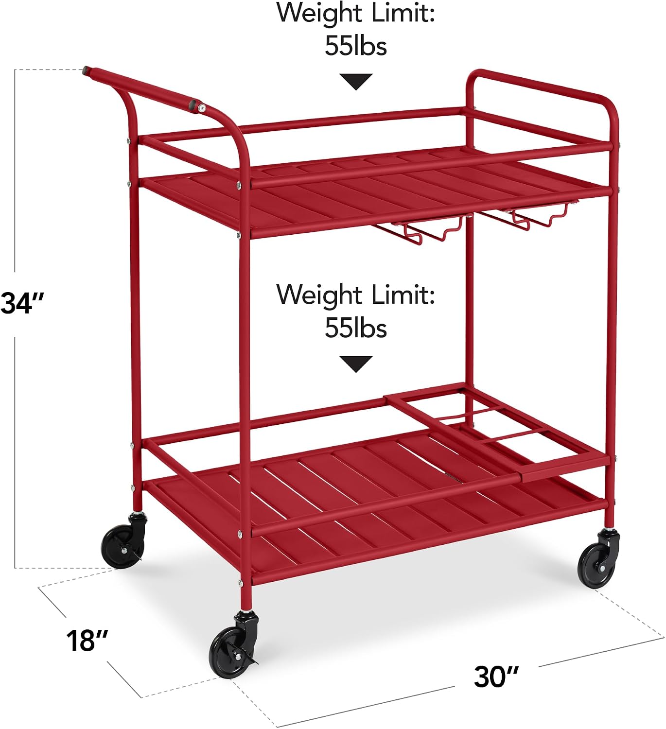 Best Choice Products 2-Tier Bar Cart