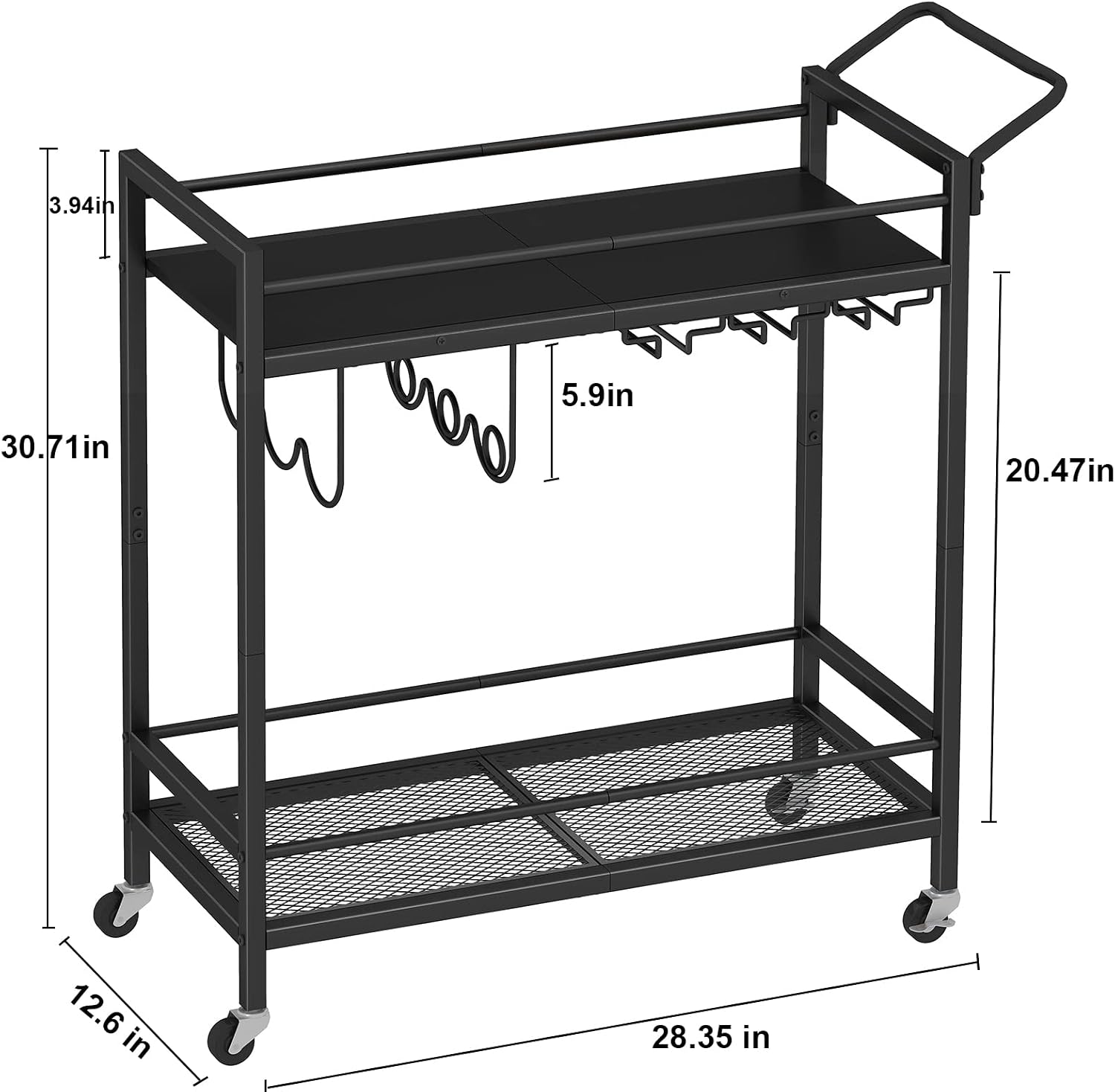 Rolling Bar Cart