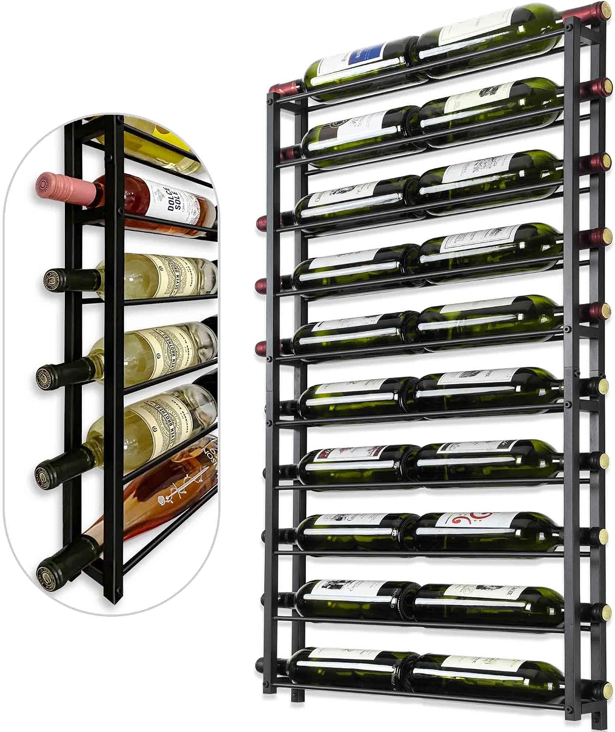 Wall Mounted Metal Wine Rack