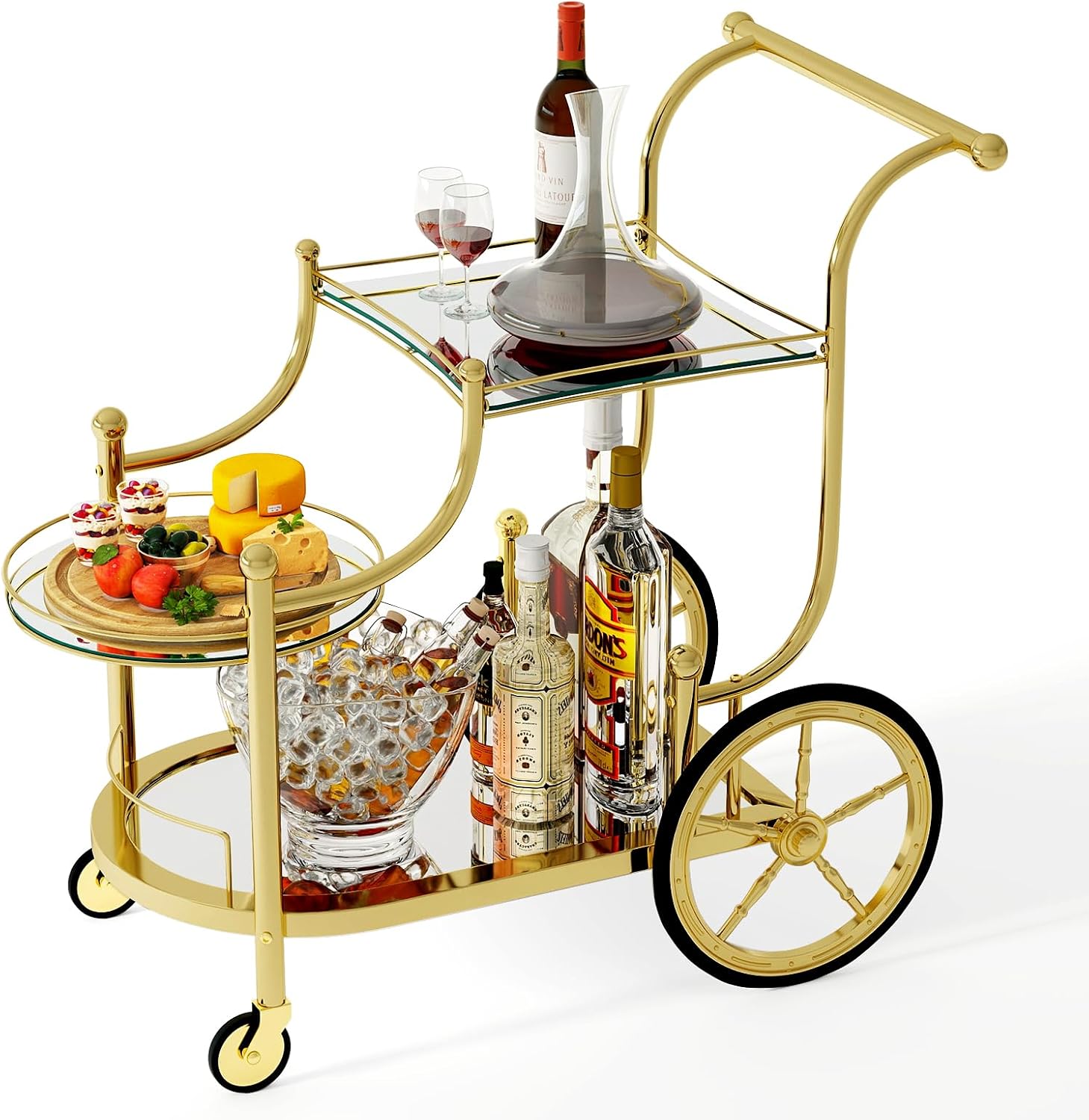 3-Tier Gold Bar Cart