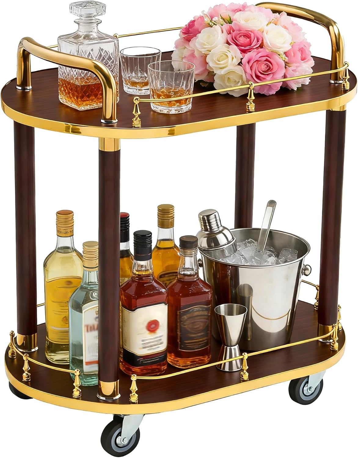Vintage Rolling Bar Cart