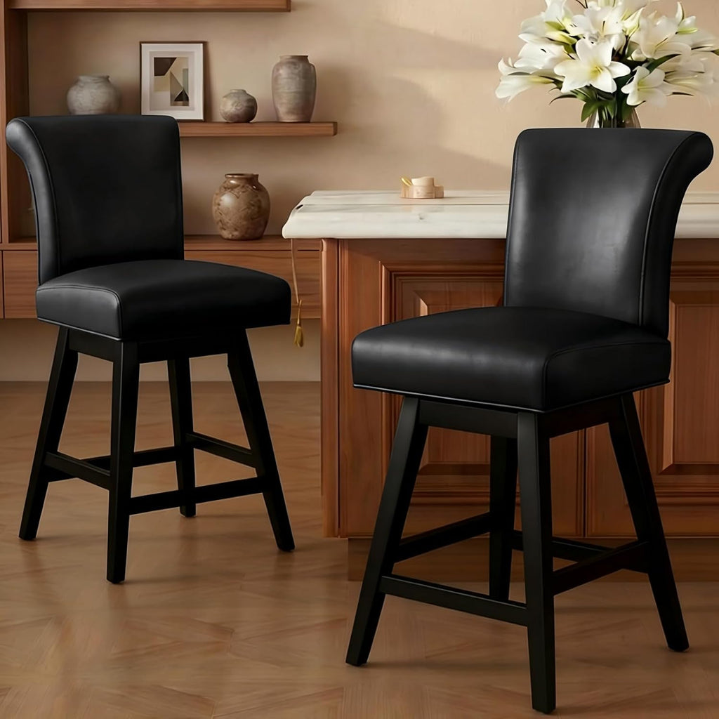 26" Swivel Bar Stools Set of 2