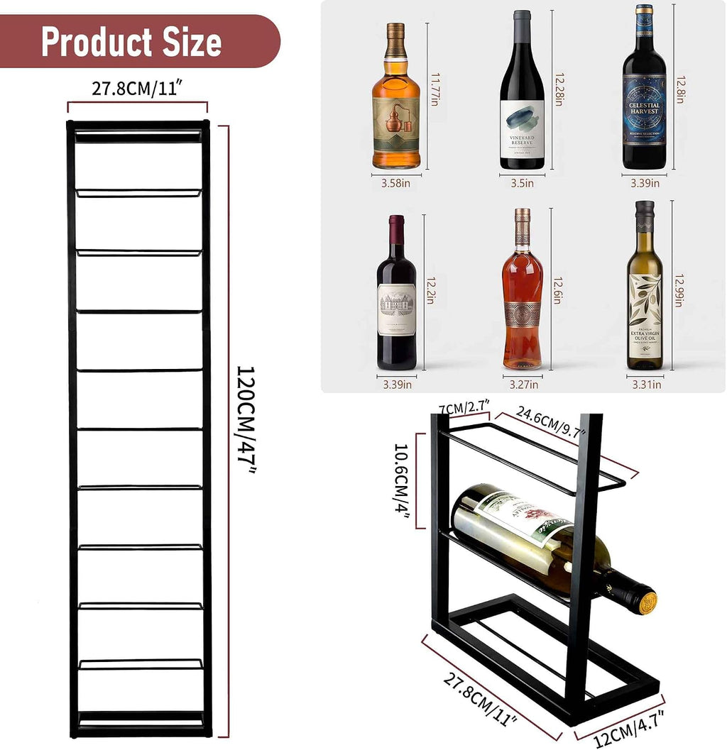 Wall Mounted Metal Wine Rack