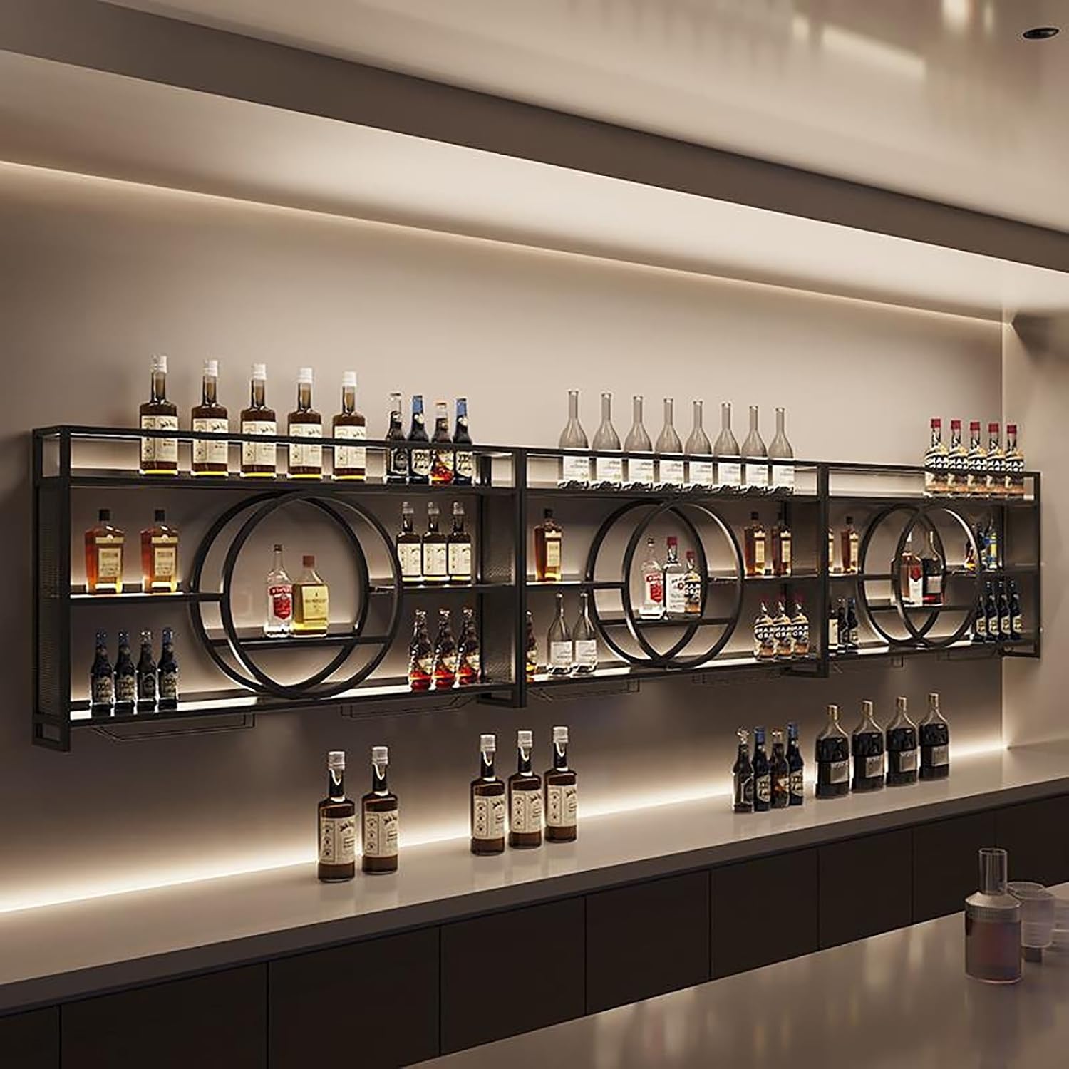 LED Wall Mounted Wine Rack