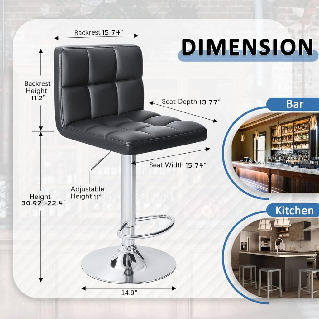 Adjustable Bar Stools Set of 2