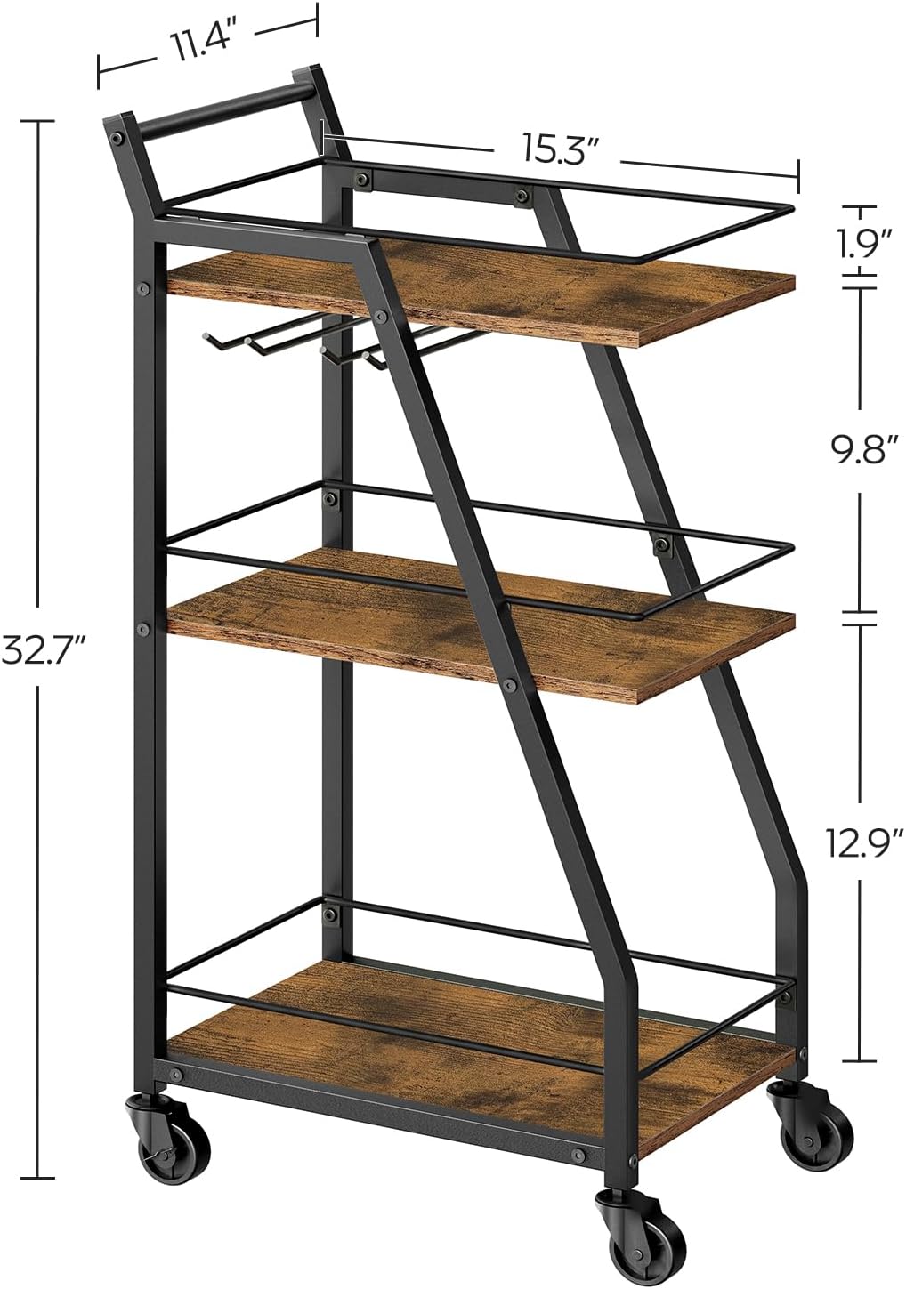3-Tier Bar Cart