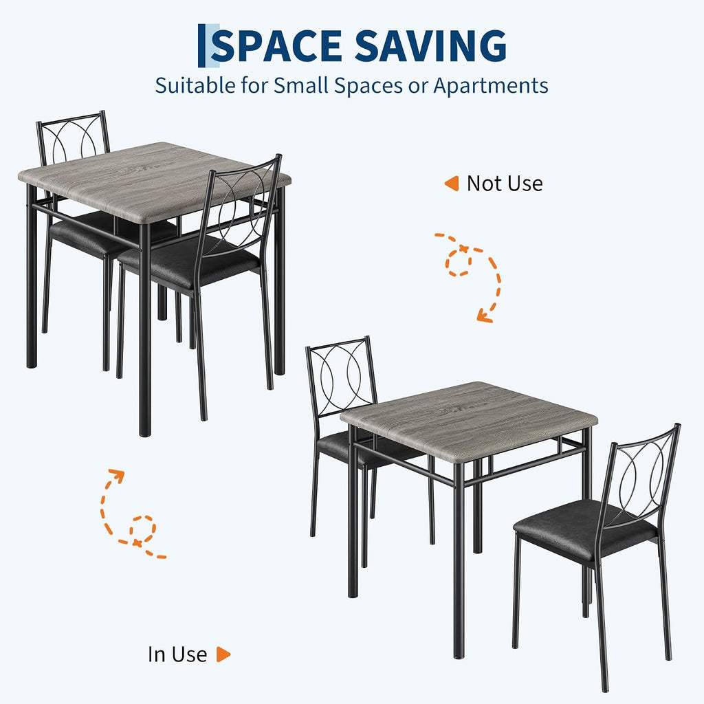 3-Piece Farmhouse Dining Table Set