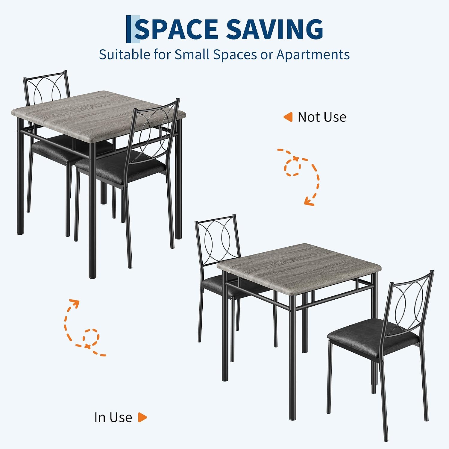 3-Piece Farmhouse Dining Table Set