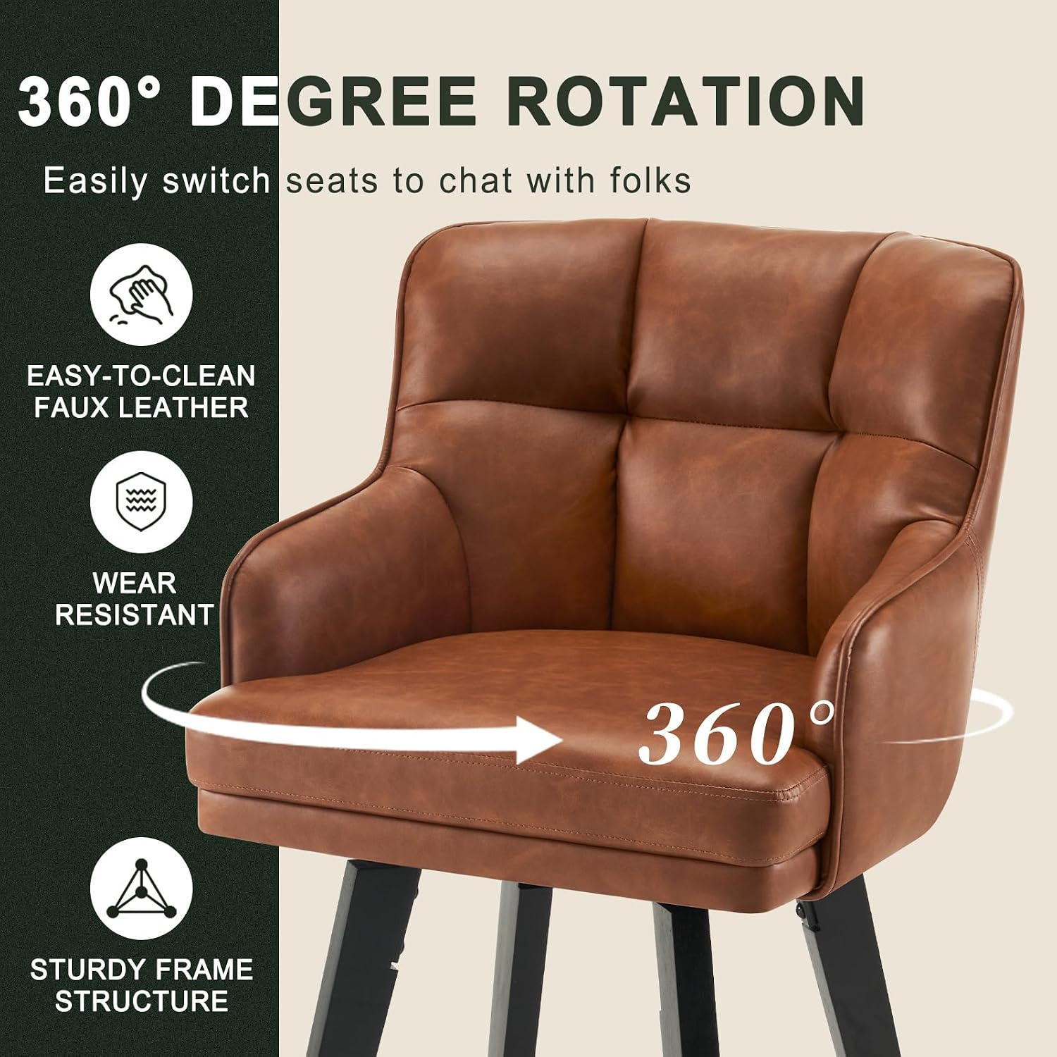 Swivel Bar Stools Set of 2