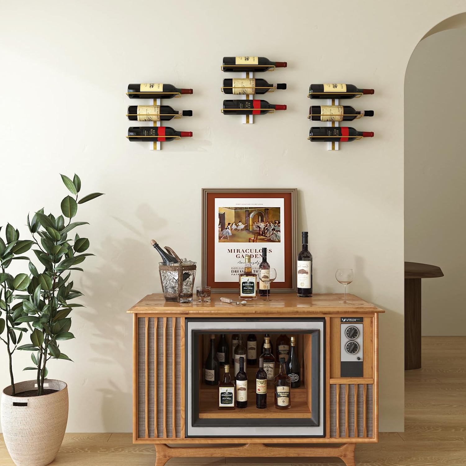 Wall-Mounted Wine Rack