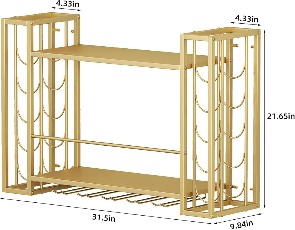 2-Tier Wall Mounted Wine Rack