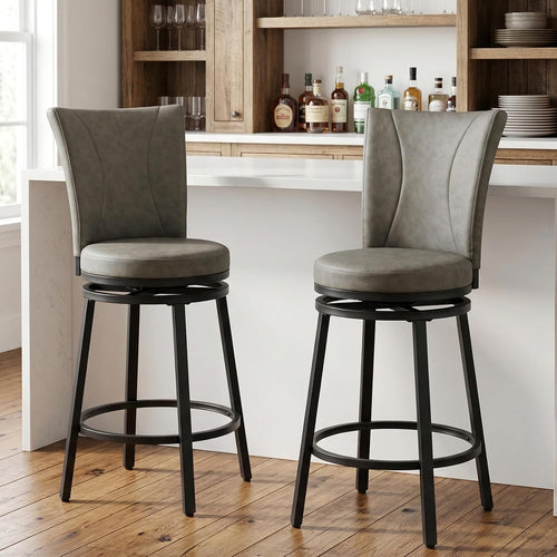 24" Swivel Bar Stools Set of 2