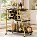 3-Tier Rolling Bar Cart