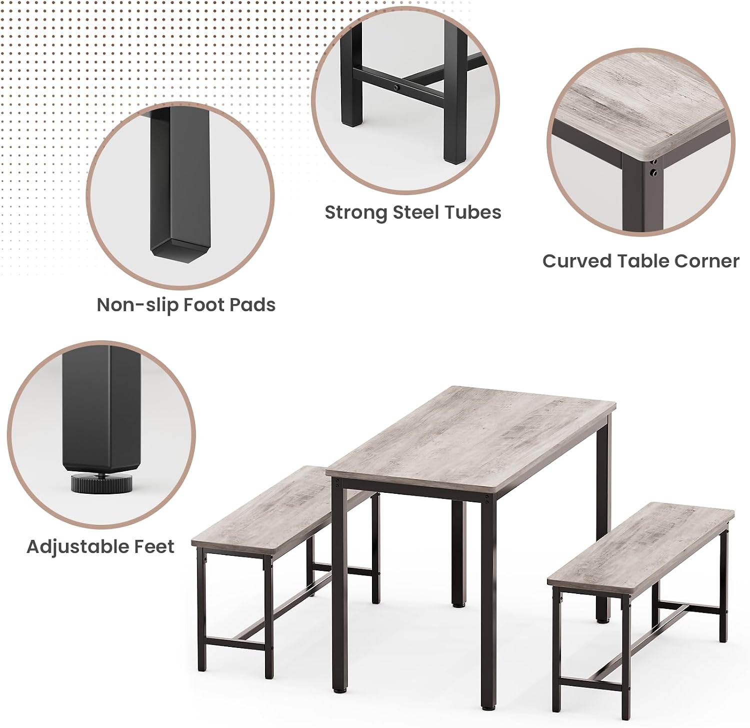 3-Piece Dining Table Set