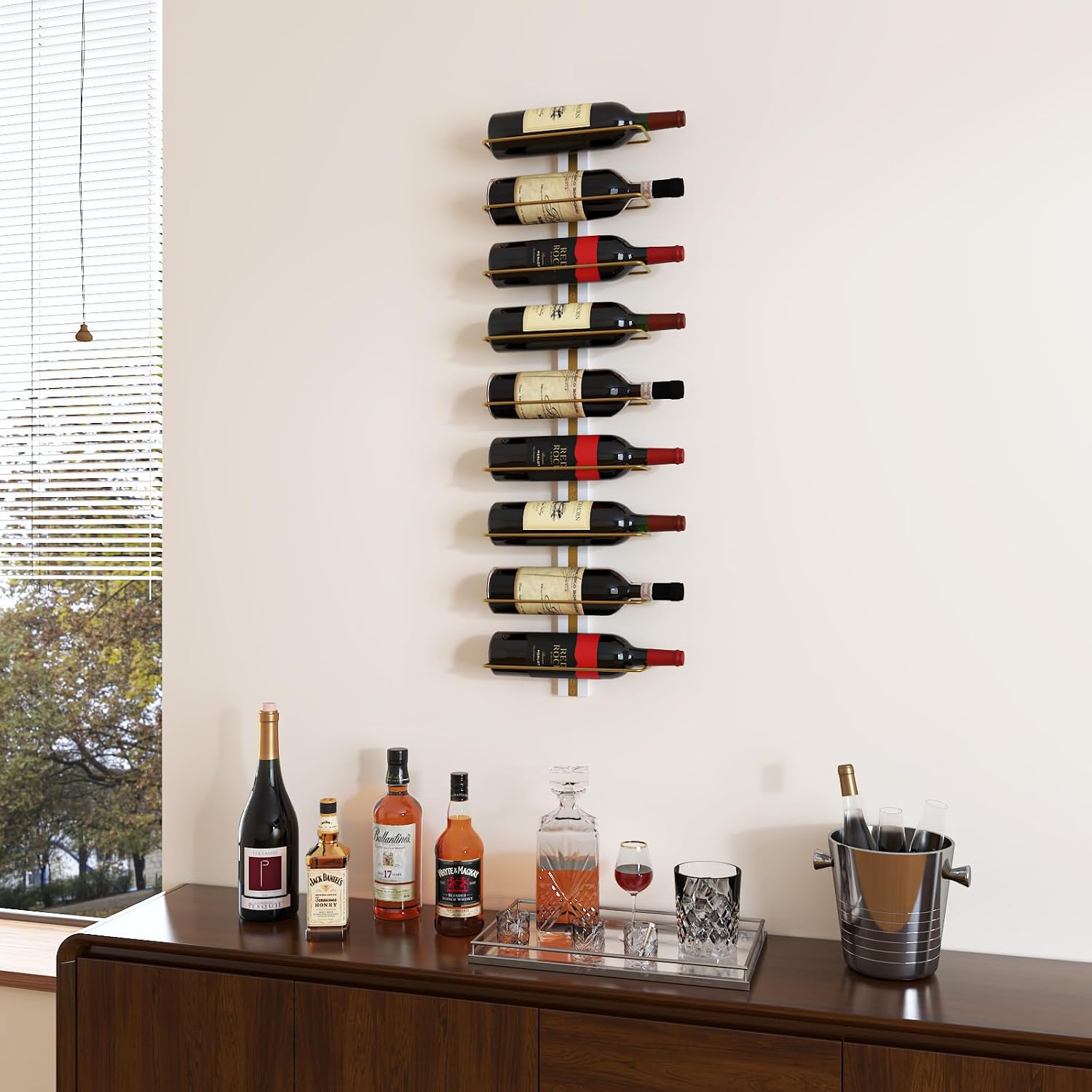 Wall-Mounted Wine Rack