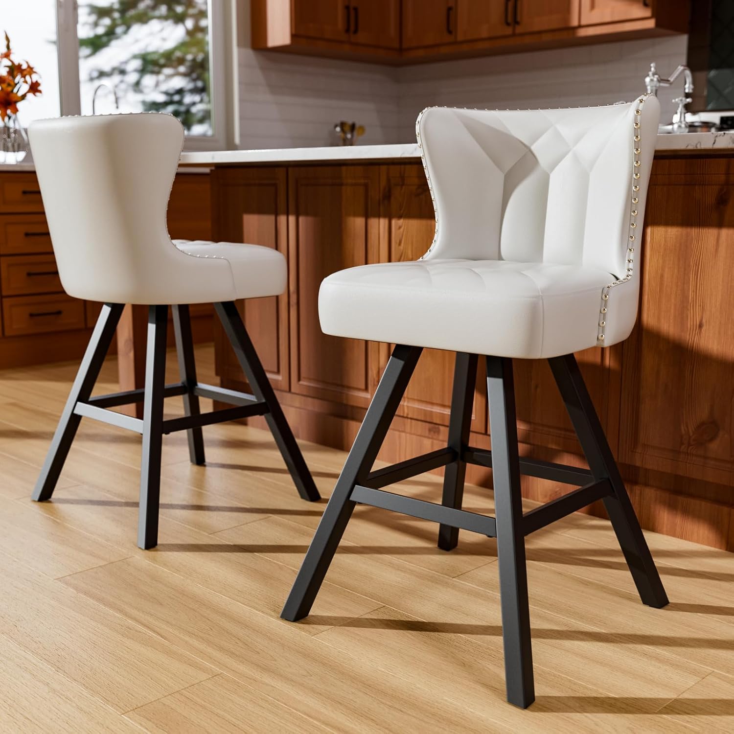 Swivel Bar Stools Set of 2