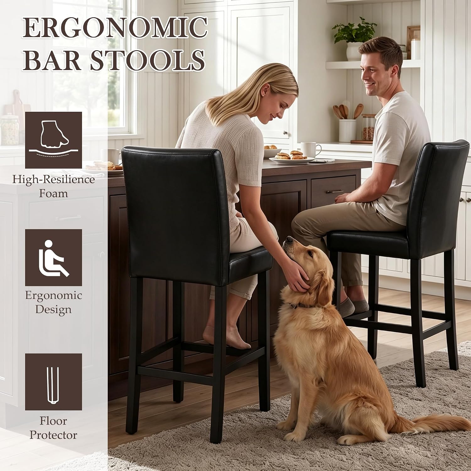 Counter Height Bar Stools Set of 2