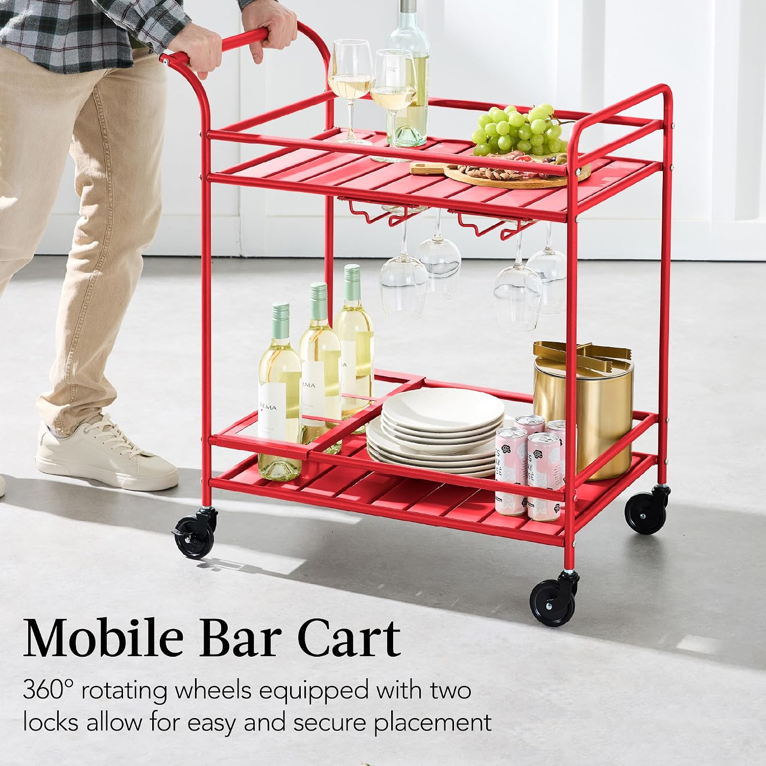 Best Choice Products 2-Tier Bar Cart