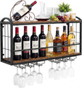 2 Tier Wall Mounted Wine Rack
