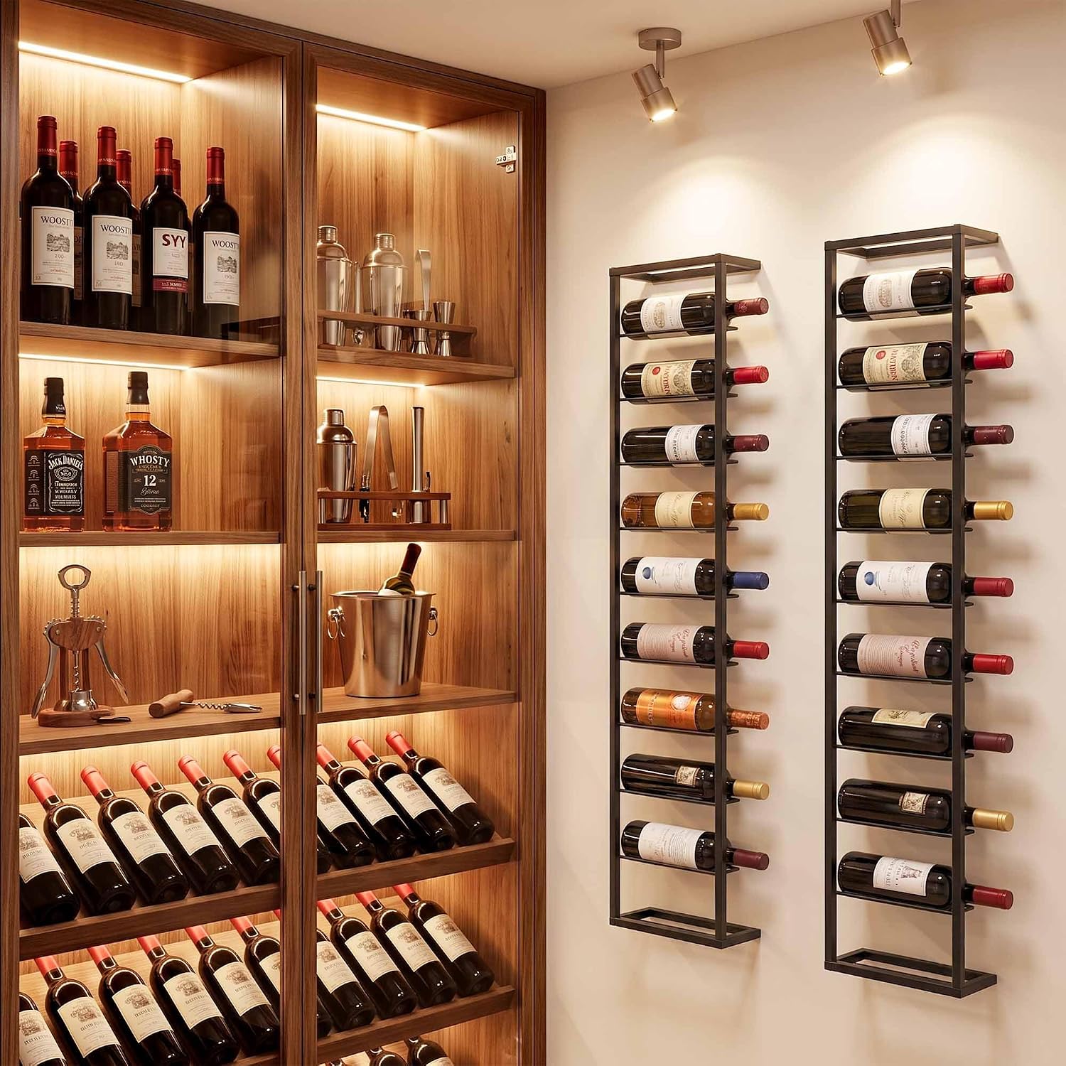 Wall Mounted Metal Wine Rack