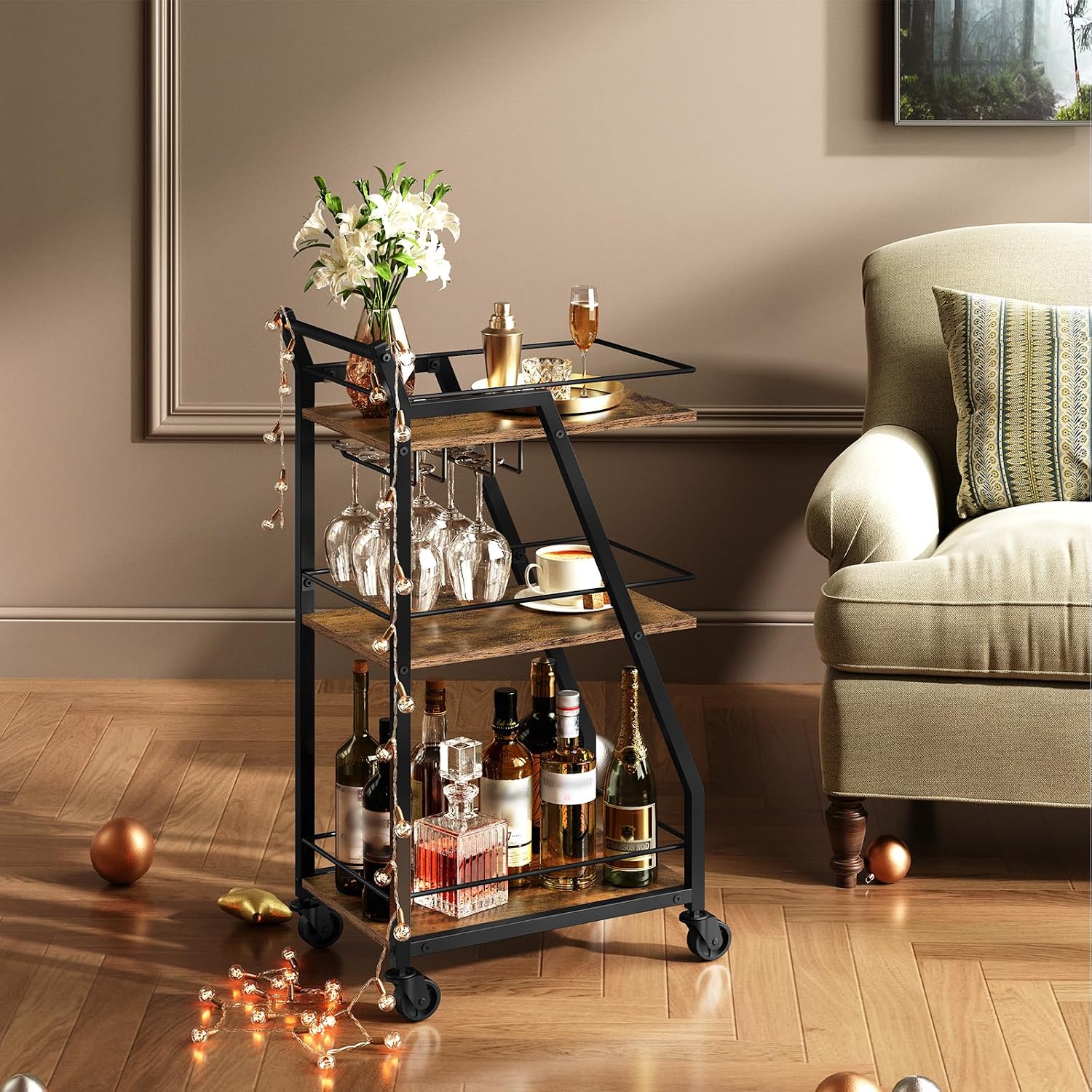 3-Tier Bar Cart