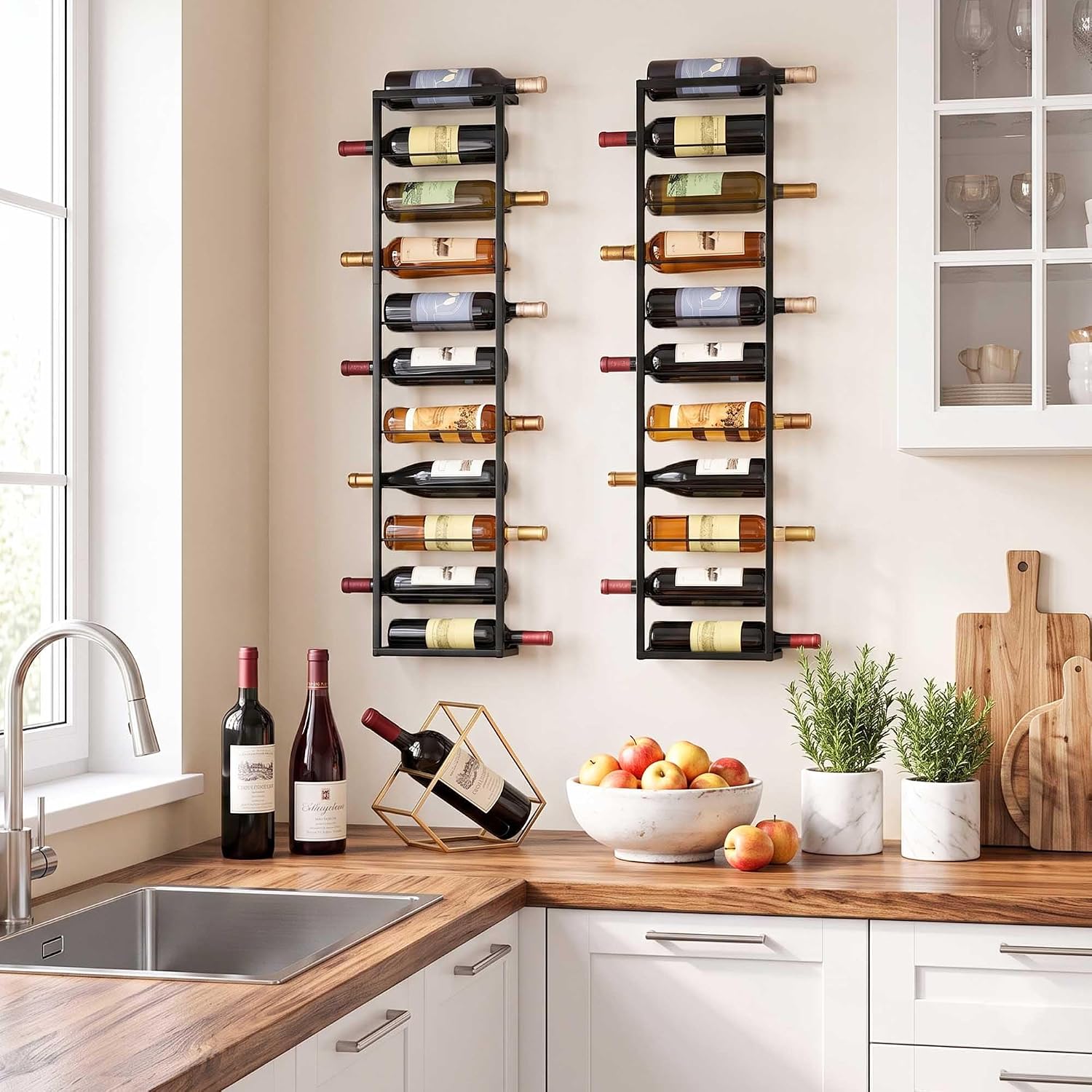 Wall Mounted Metal Wine Rack