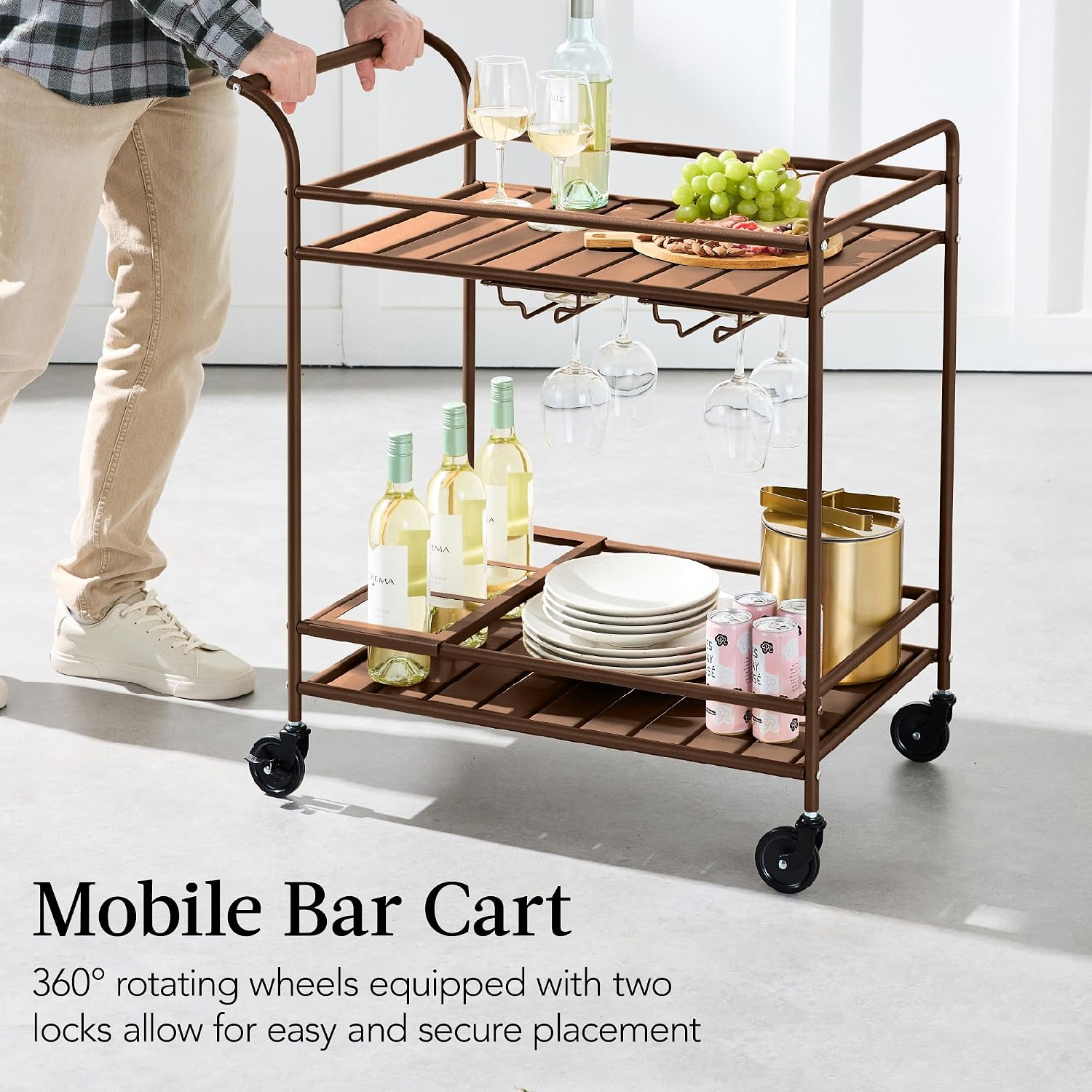 Best Choice Products 2-Tier Bar Cart