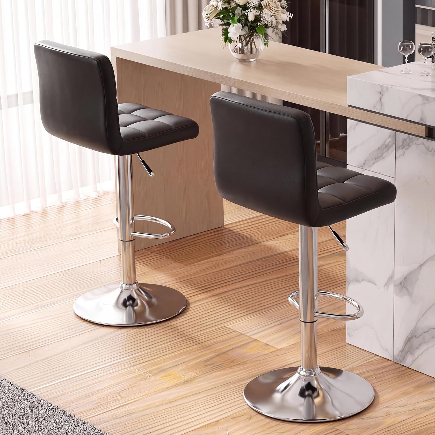 Adjustable Bar Stools Set of 2