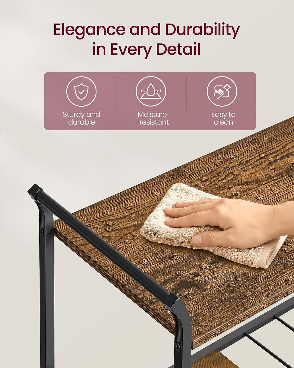 3-Tier Bar Cart