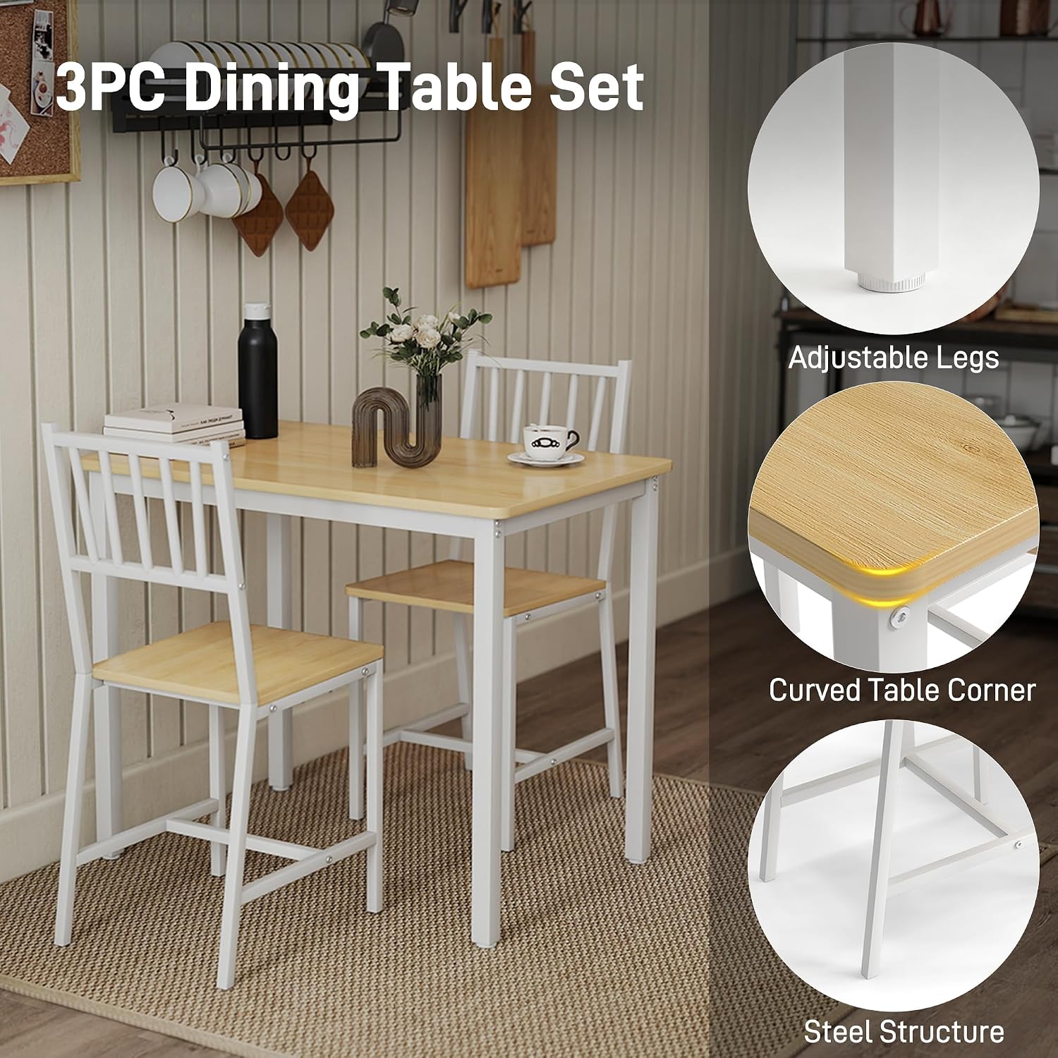 3-Piece Dining Table Set