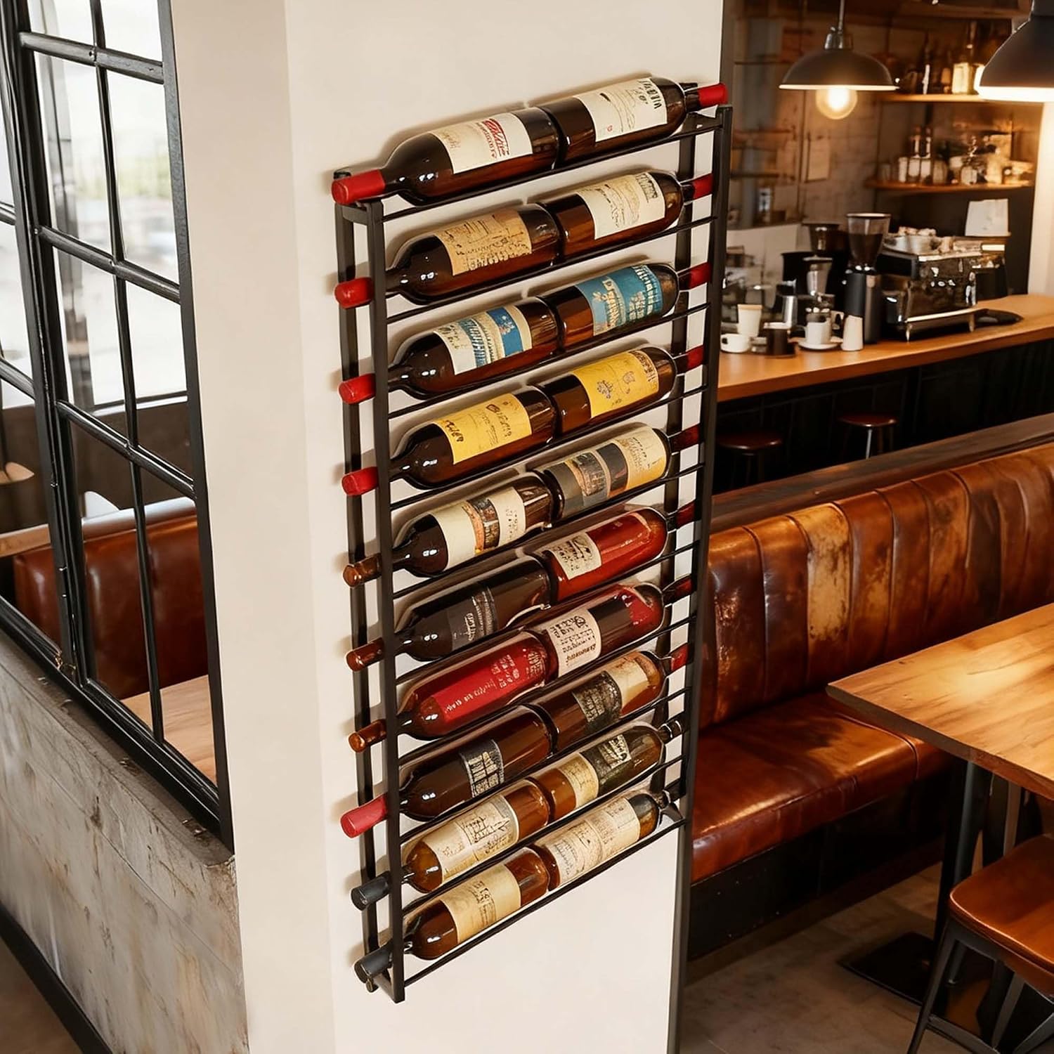 Wall Mounted Metal Wine Rack