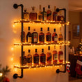 3-Tier LED Wall Mounted Wine Rack