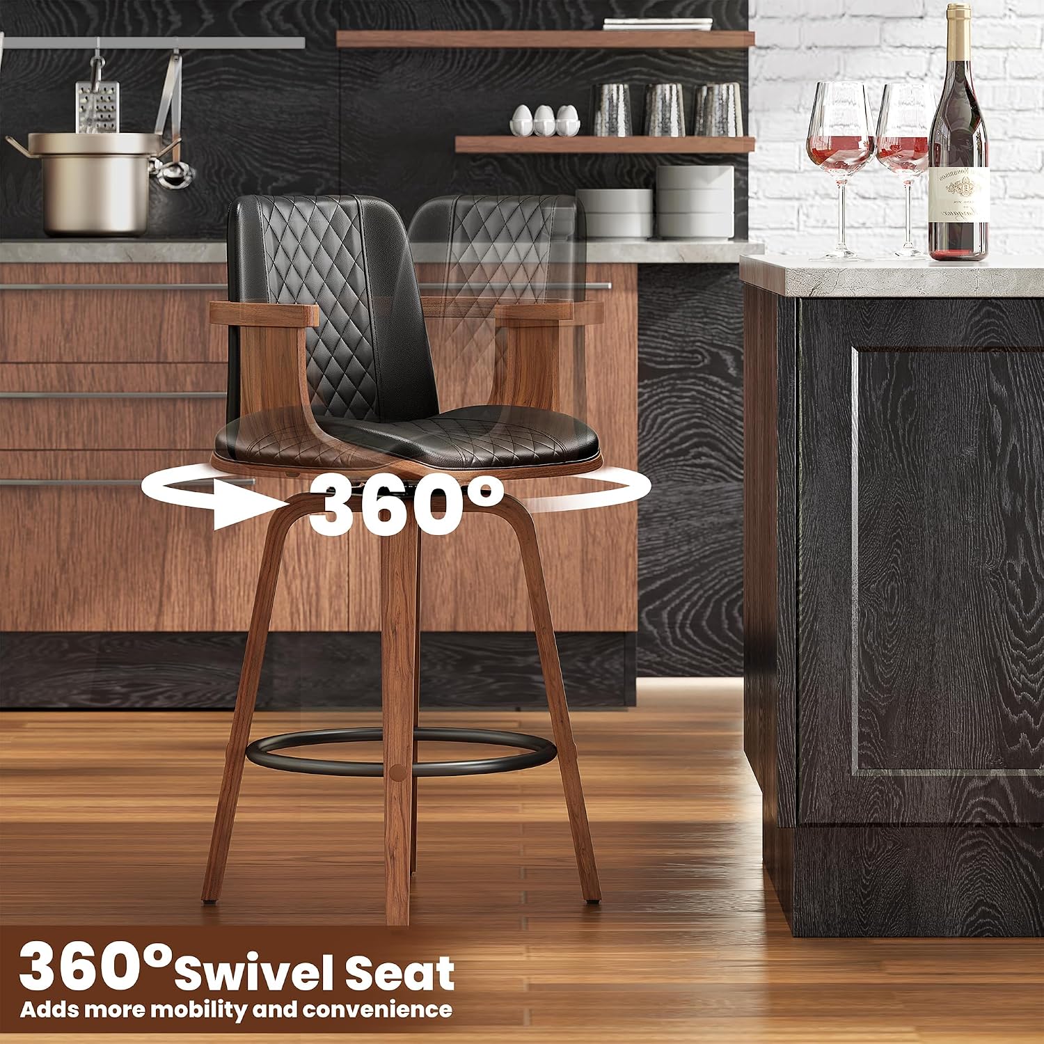 Swivel Bar Stools Set of 2