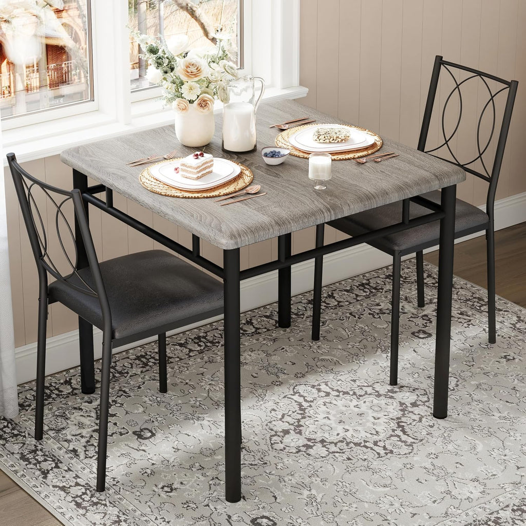 3-Piece Farmhouse Dining Table Set